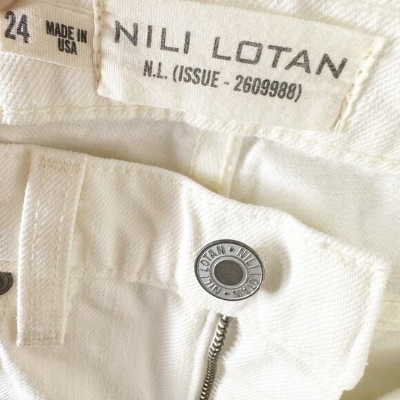 Nili Lotan Celia Bootcut Jeans Women’s Cream Wash Size 24 - Picture 7 of 11